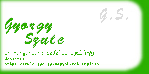 gyorgy szule business card